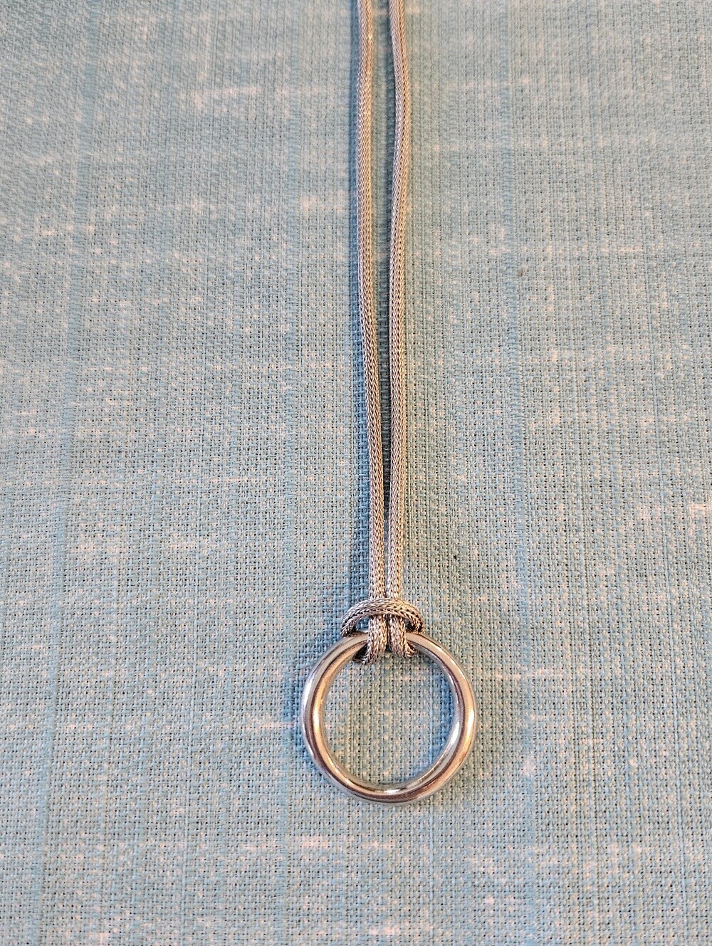 Sterling Silver Circle Pendant Necklace
